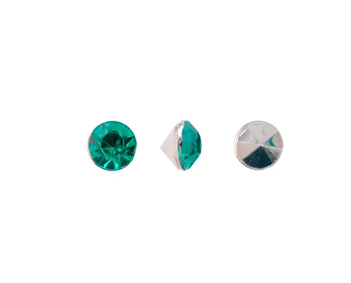 Acrilico K1010 redondo chaton 2.4mm emerald 6 x und