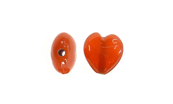 Vidrio hindu 3297 corazon 10mm naranja 70 x und