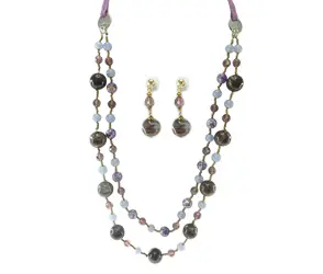 Collar Aglomerado morado x und