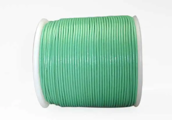 Cordon cuero 1mm Lt Green x 100m