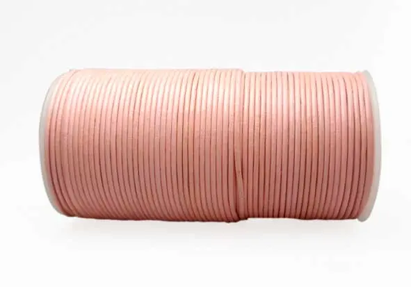 Cordon cuero 2mm Lt Pink x 100m