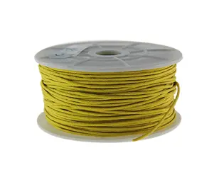 Cordon encerado 1mm 110 yellow rollo x 100m