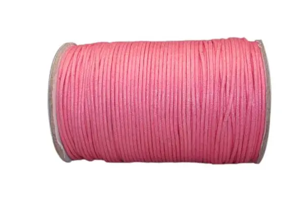 Cordon encerado 2mm Pink Rollox100m