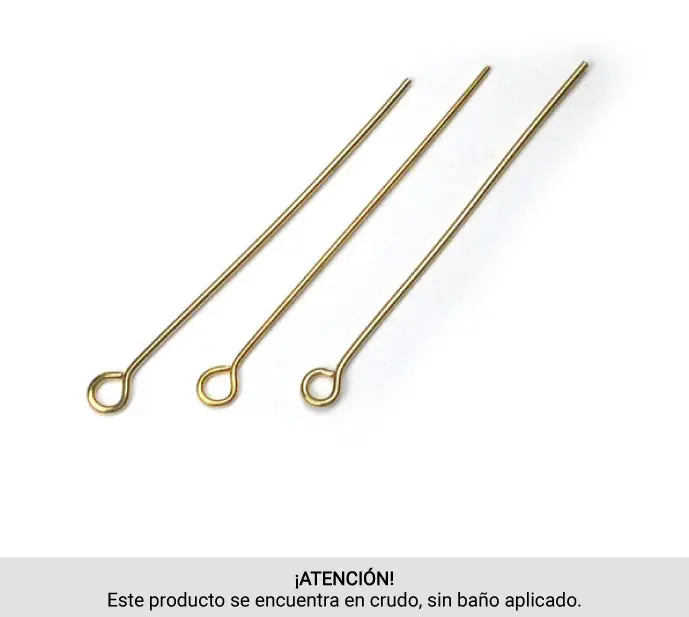 Alfiler eye pin 0.7mm x 3.8cm/Raw x gruesa