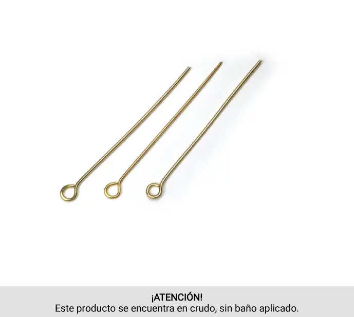 Alfiler eye pin 0.7mm x 2.5cm/Raw x gruesa