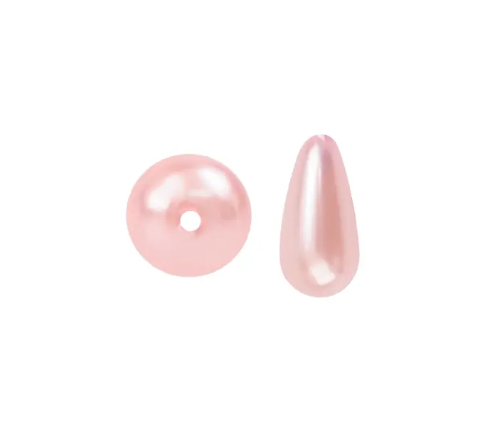 Perla sintetica gota 6x12mm rose A-05 x und