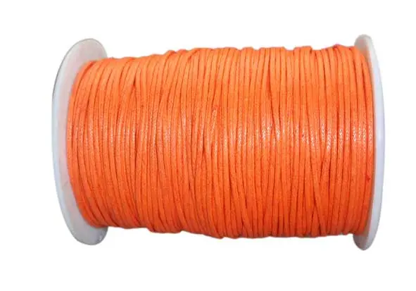 Cordon encerado 1.5mm naranja rollo x 100m