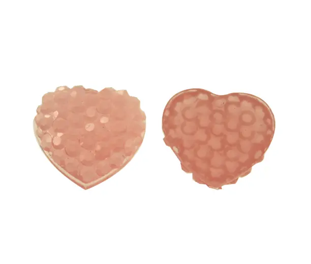 Acrilico corazon U-09 palo de rosa 12mm x und