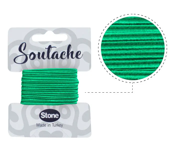 Cordon soutache 3mm creme menthe ST2120 x 2.5m