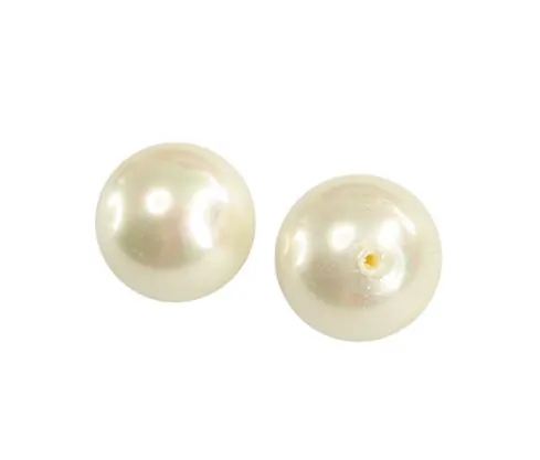 Perla sintetica redonda 1H 12mm cream CX-03 x und