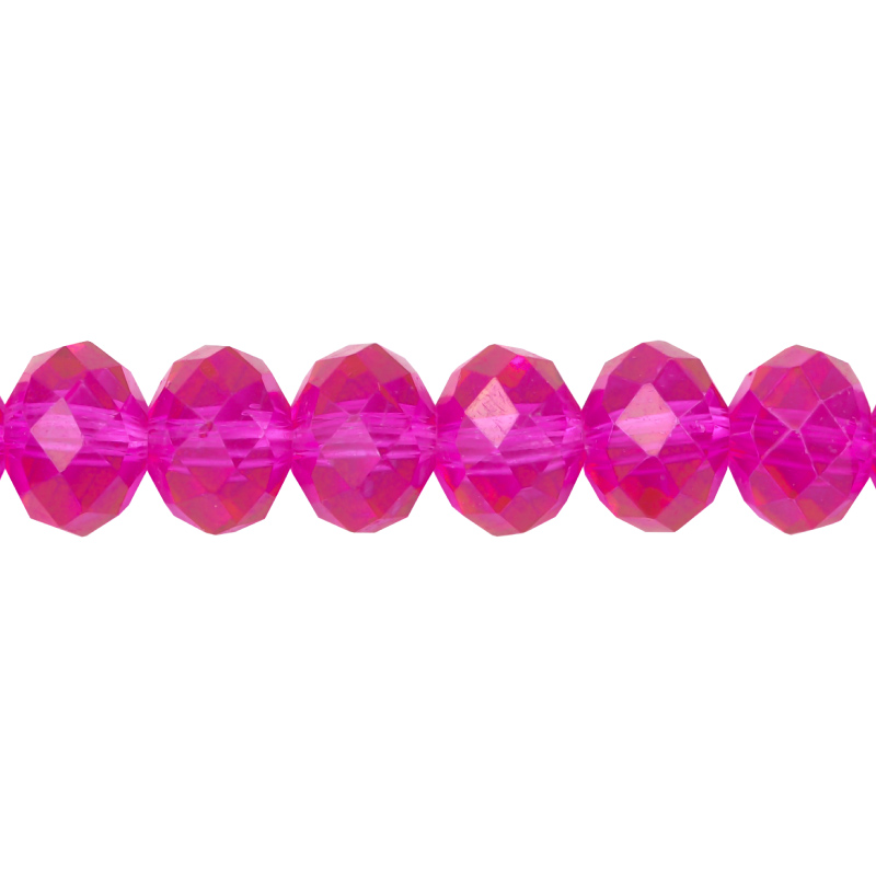 Murano rondela facetada 8mm fuchsia A30 x 72unds