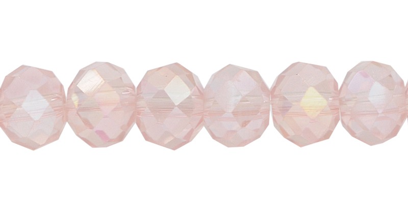 Murano rondela facetada 8mm light peach 29-1AB x 68unds