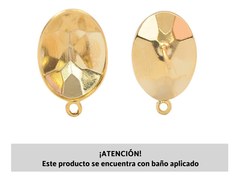 4120DE arete oval con argolla 10x14mm/Golfi x par