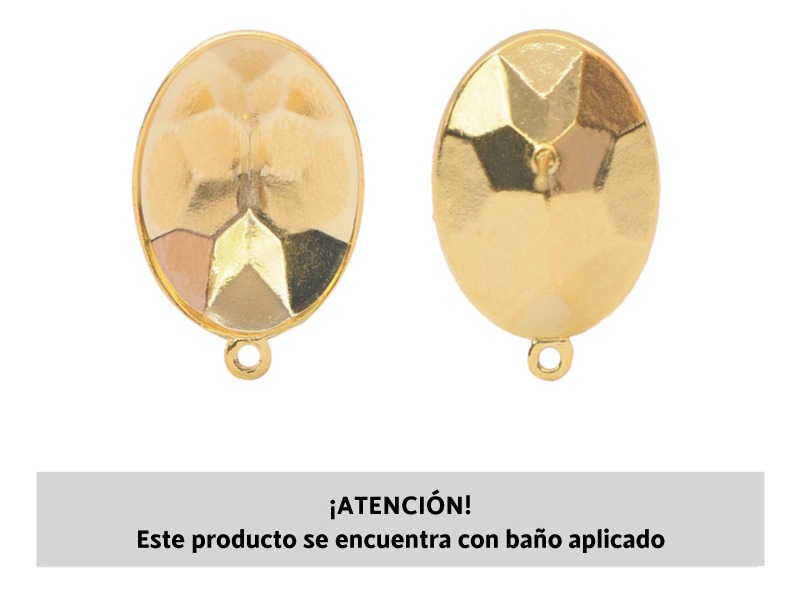 4120DE arete oval con argolla 13x18mm/Golfi x par