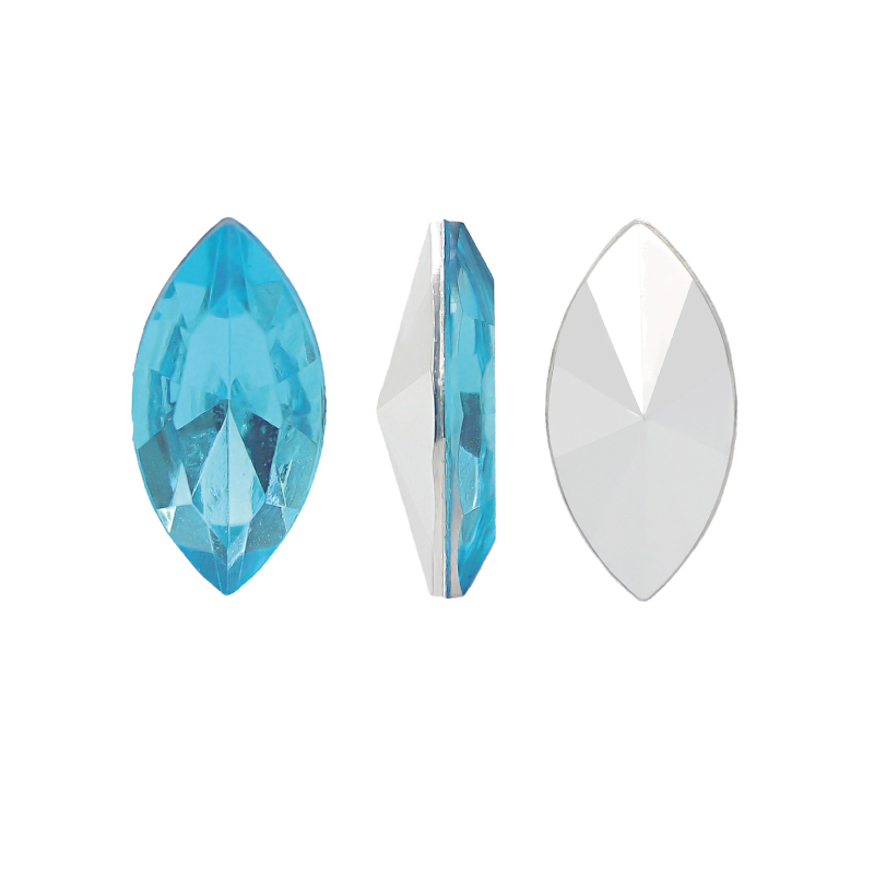 Acrilico K1015 marquesa con cono 3x6mm aquamarine 25 x unidad