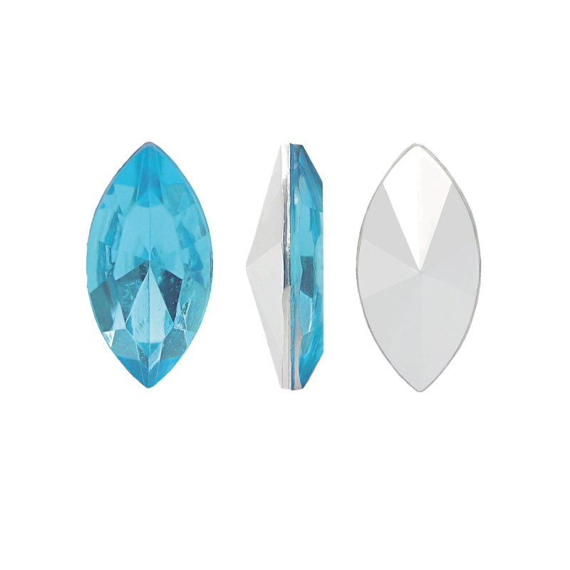 Acrilico K1015 marquesa con cono 5x10mm aquamarine 25 x unidad