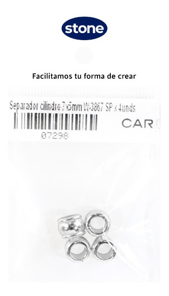 Separador cilindro 7x5mm W-3867/SP x 4 Unidades