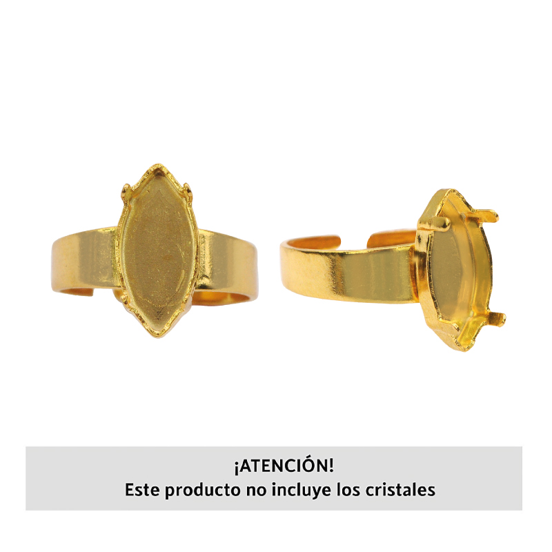 4228CH anillo con setting navette 15x7mm x und