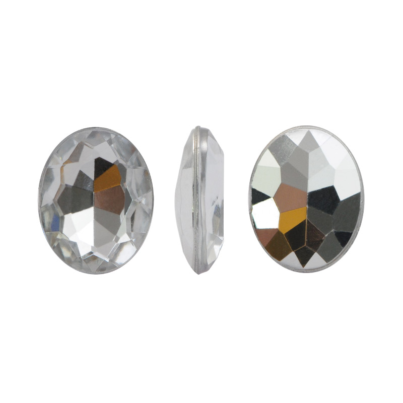 Acrilico K1022 oval con cono 8x10mm crystal 2 x und