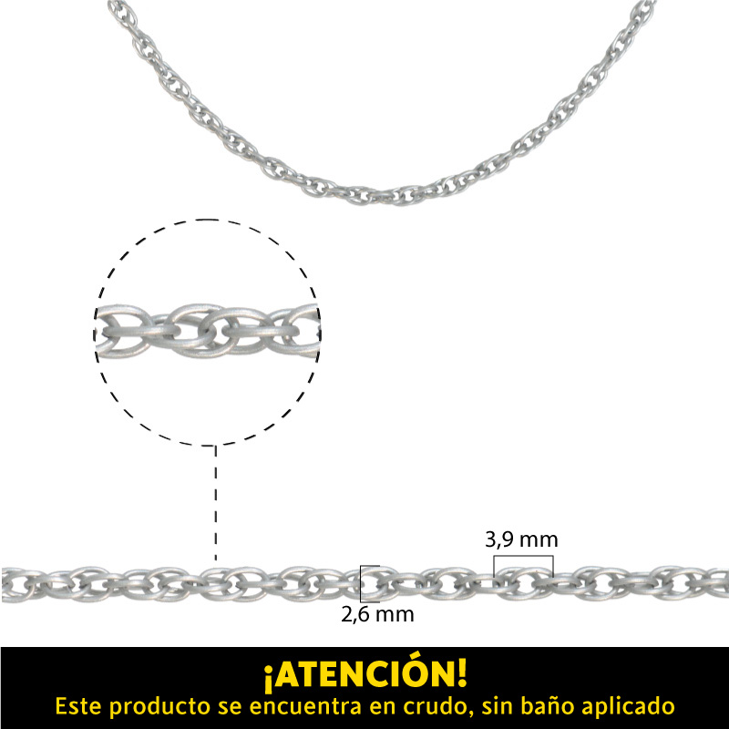 White iron chain 7400591/D250S/2.6x3.9mm/R x m