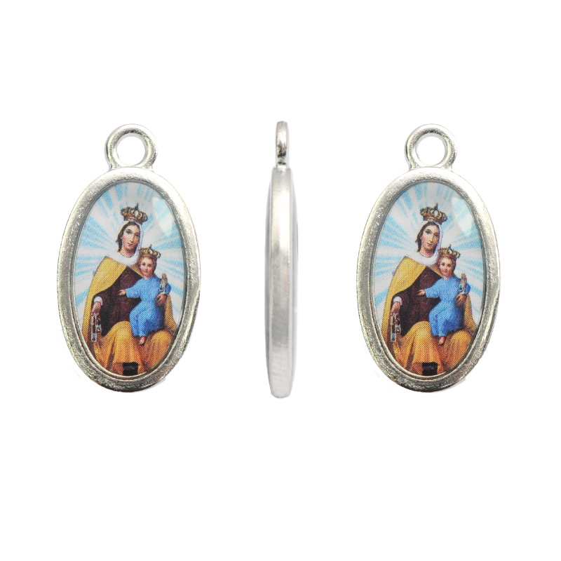 Medalla zamak virgen del carmen 14x22mm x und