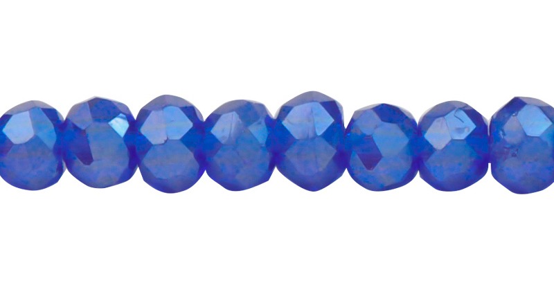 Murano rondela facetada 4mm capri blue 4AB x 125unds