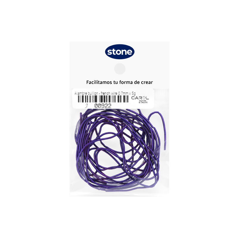 Alambre bullion - french wire 0.7mm morado x 5g