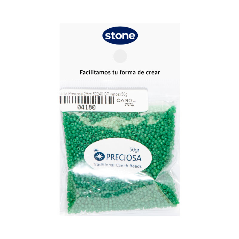 Mostacilla checa preciosa 2mm 52240 OP verdex50g