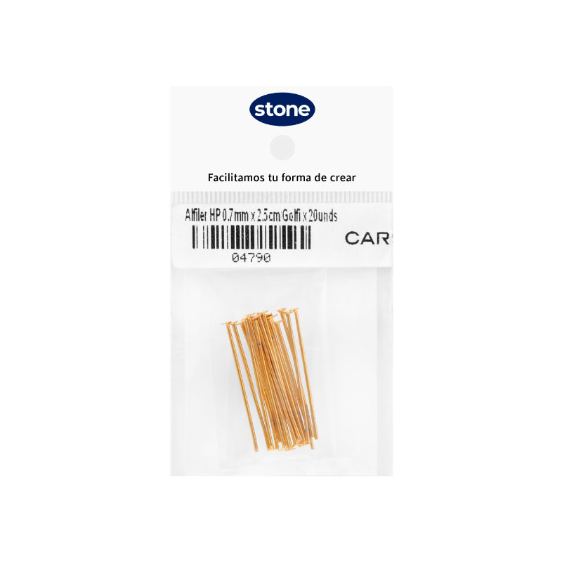 Alfiler head pin 0.7mm x 2.5cm/Golfi x 20unds