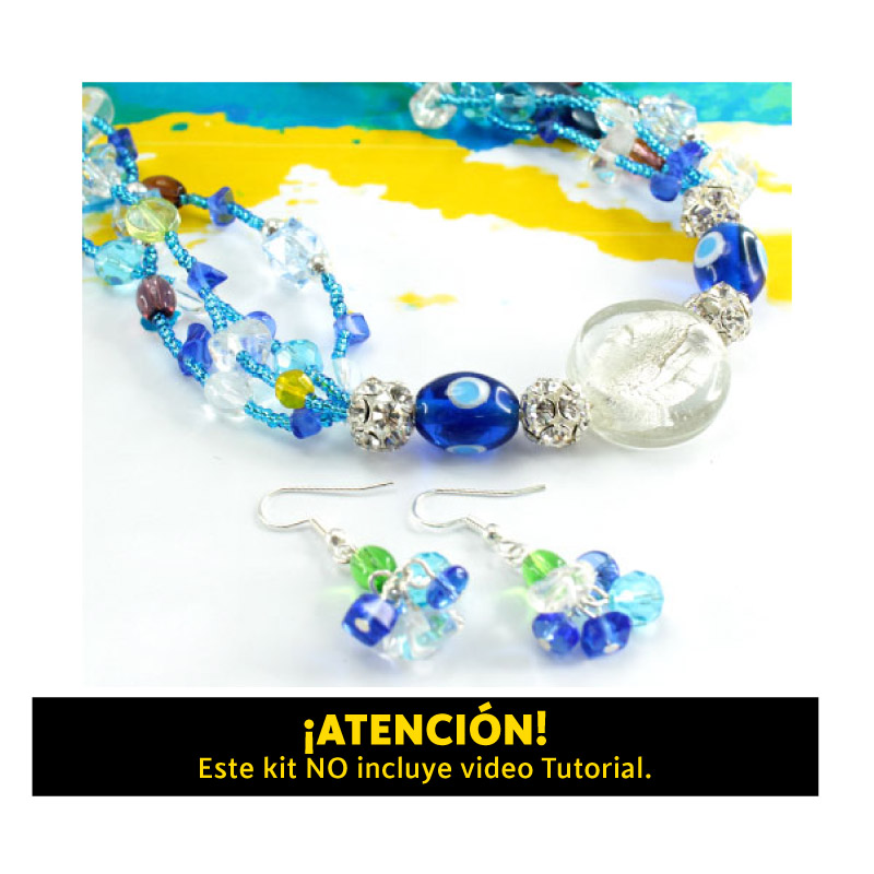 Kit collar azul stone x und