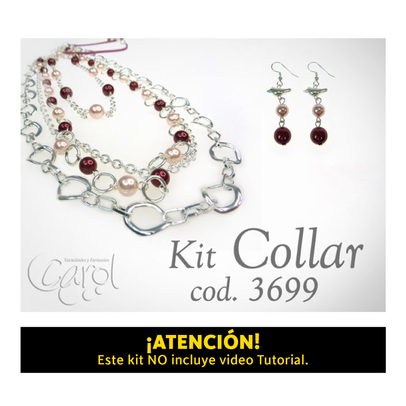 Kit collar cadena y perlas