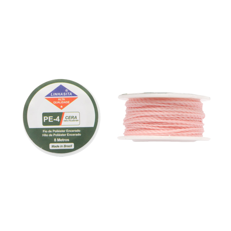 Cordon encerado linhasita 1mm 239 pastel pink x 8m