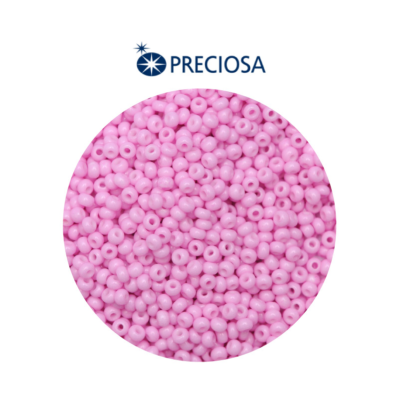 Mostacilla checa preciosa 2mm 03192 OP rosado pastel x 500g