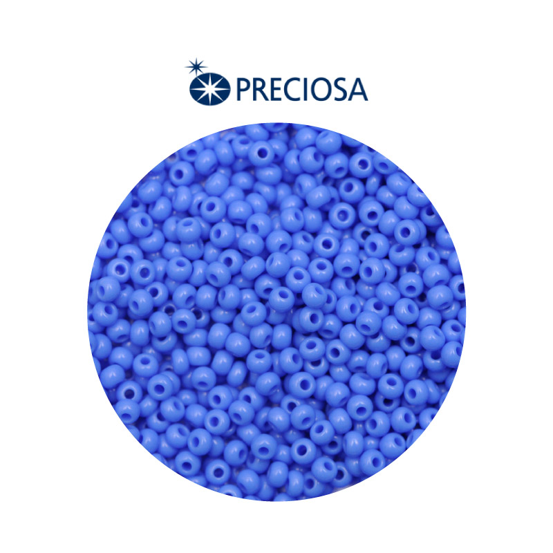 Mostacilla checa preciosa 2mm 33040 OP azul fuerte x 500g