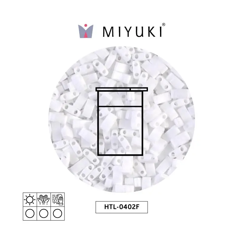 Miyuki tila 5x5x1.9mm TL0402F matte white x 10g