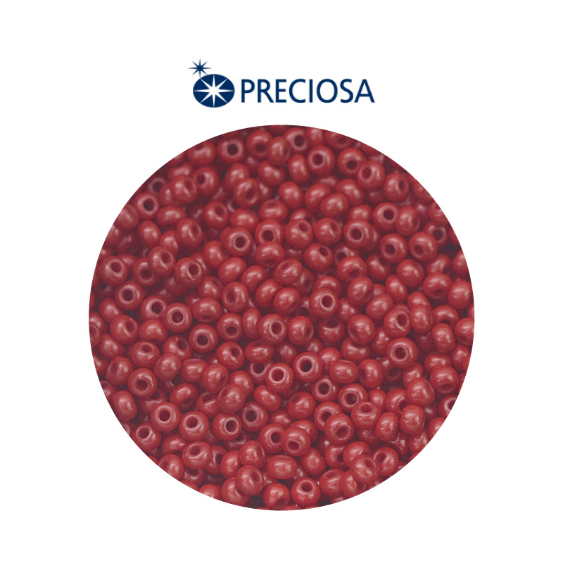 Mostacilla checa preciosa 2mm 93170 OP rojo x 500g