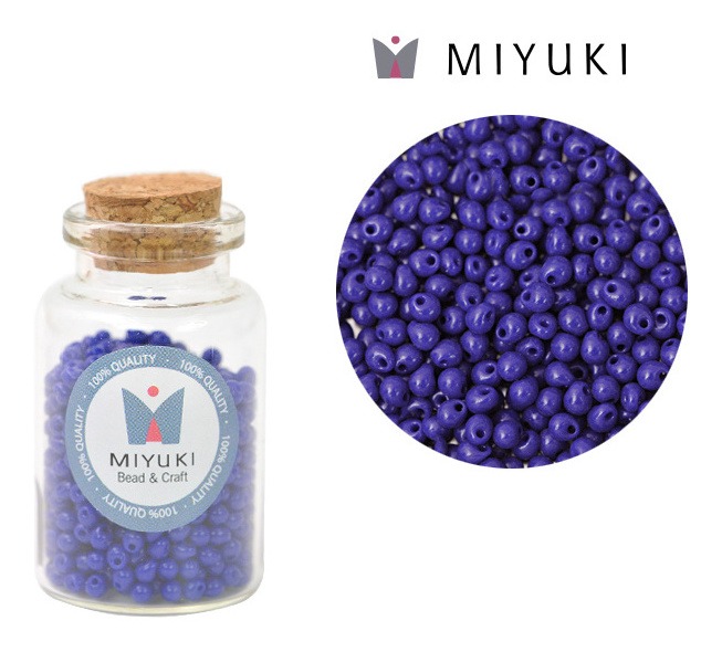 Miyuki drop beads 2.8mm DP0414 opaque cobalt x 25g