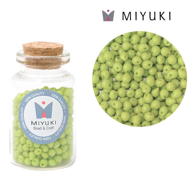 Miyuki drop beads 3.4mm DP0416 opaq chartreuse x 25g