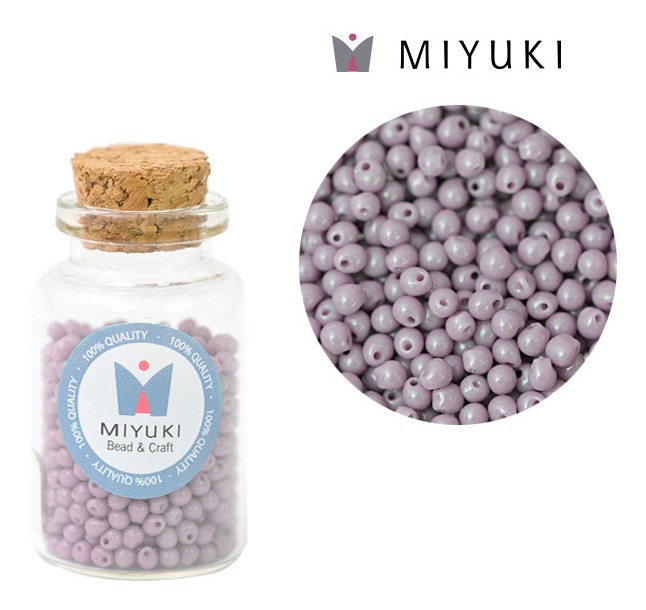 Miyuki drop beads 2.8mm DP0410 opaque mauve x 25g