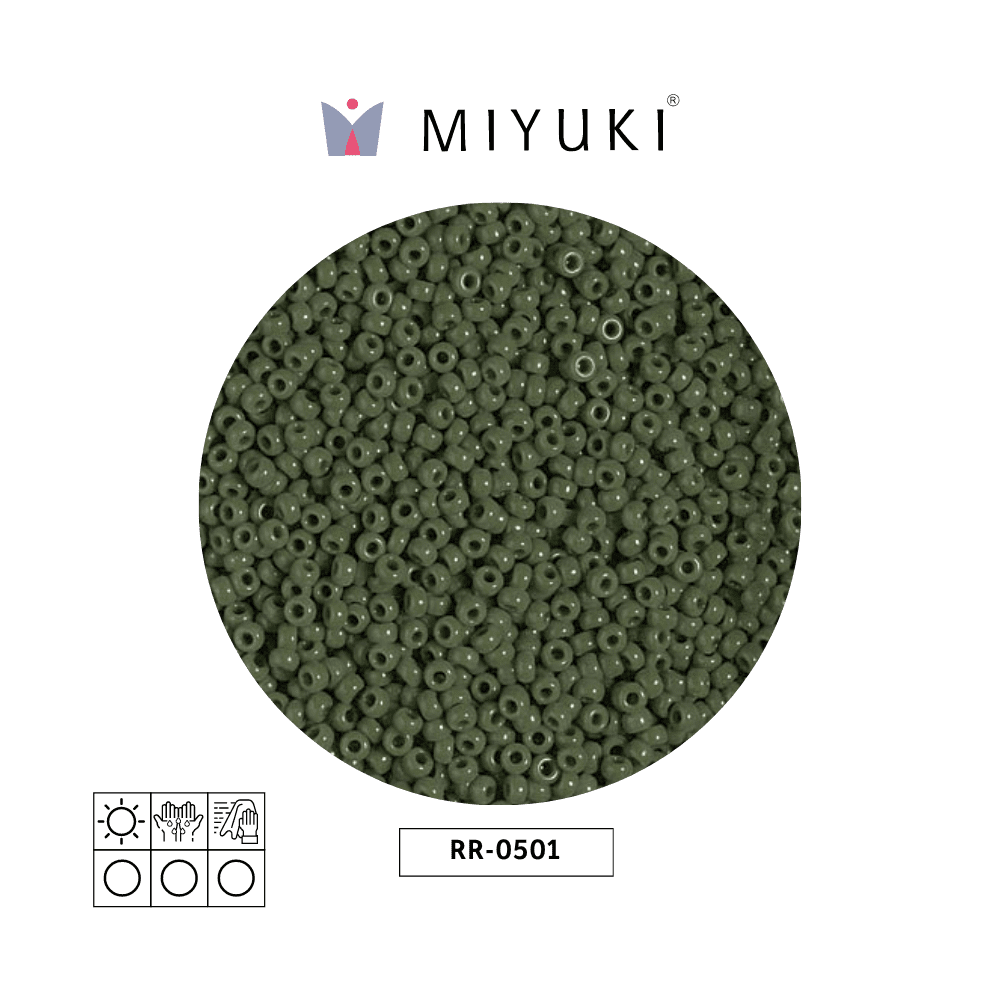 Mostacilla Miyuki rocalla 11/0 RR0501 opaque dark olive x 250g