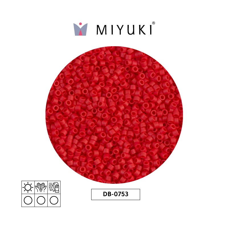 Miyuki delica 11/0 DB0753 opaque dark red x 50g