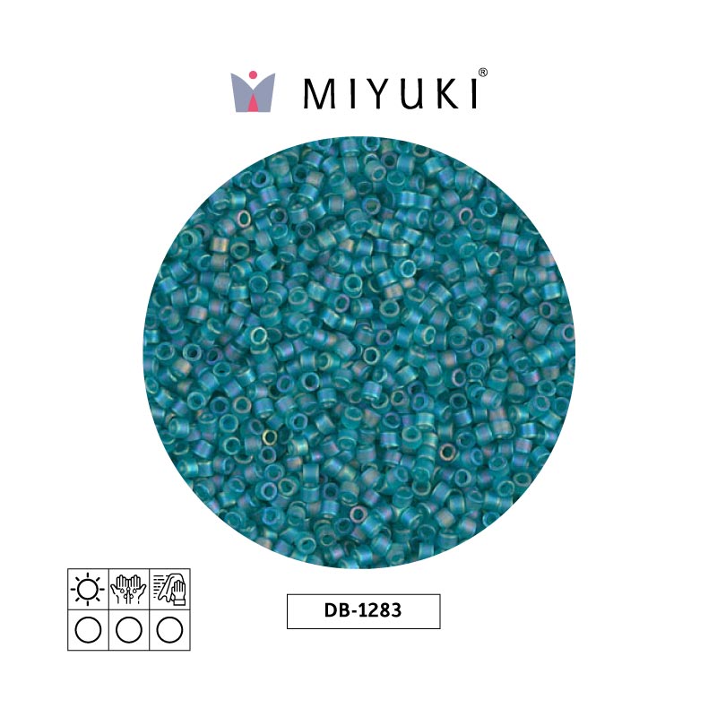 Miyuki delica 11/0 DB1283 matte transparent caribbean teal x 50g