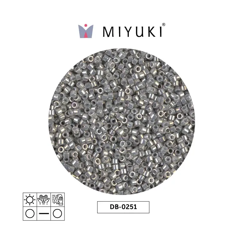 Miyuki delica 11/0 DB0251 metal grey luster x 50g