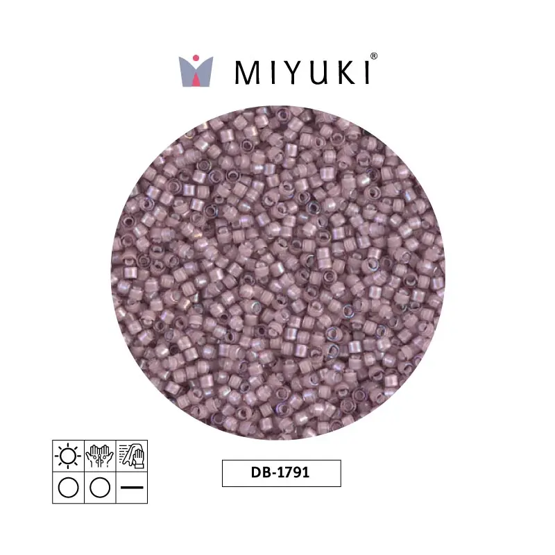 Miyuki delica 11/0 DB1791 white amethyst AB x 50g