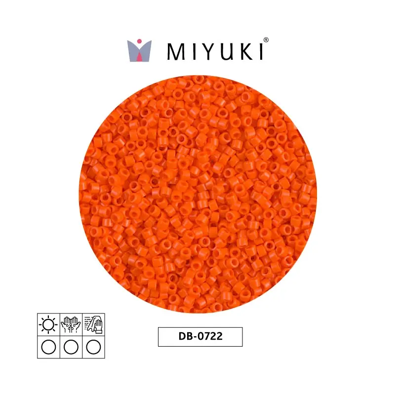 Miyuki delica 11/0 DB0722 opaque orange x 50g