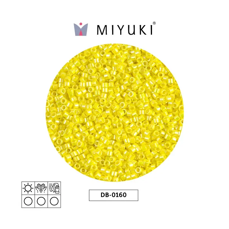 Miyuki delica 11/0 DB0160 opaque yellow AB x 50g