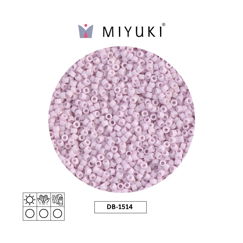 Miyuki delica 11/0 DB1514 matte opaque pale rose x 50g