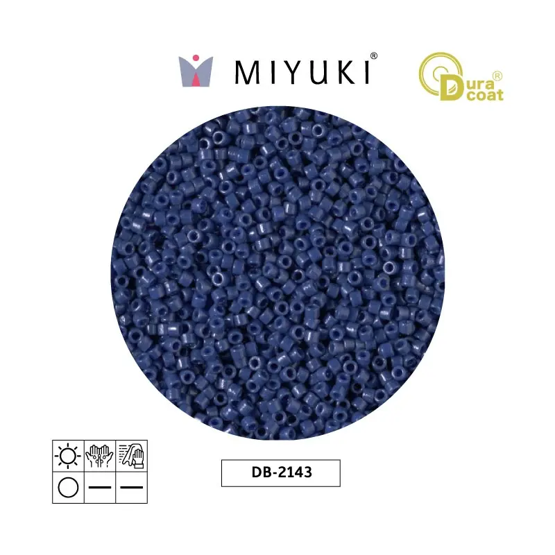 Miyuki delica 11/0 DB2143 durac op navyblue x 50g