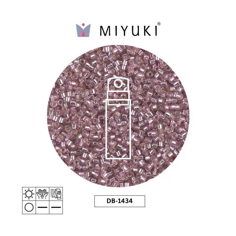 Miyuki delica 11/0 DB1434 silver lined pale rose x 10g