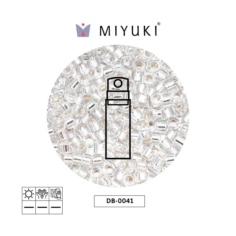 Miyuki delica 11/0 DB0041 silver lined crystal x 10g